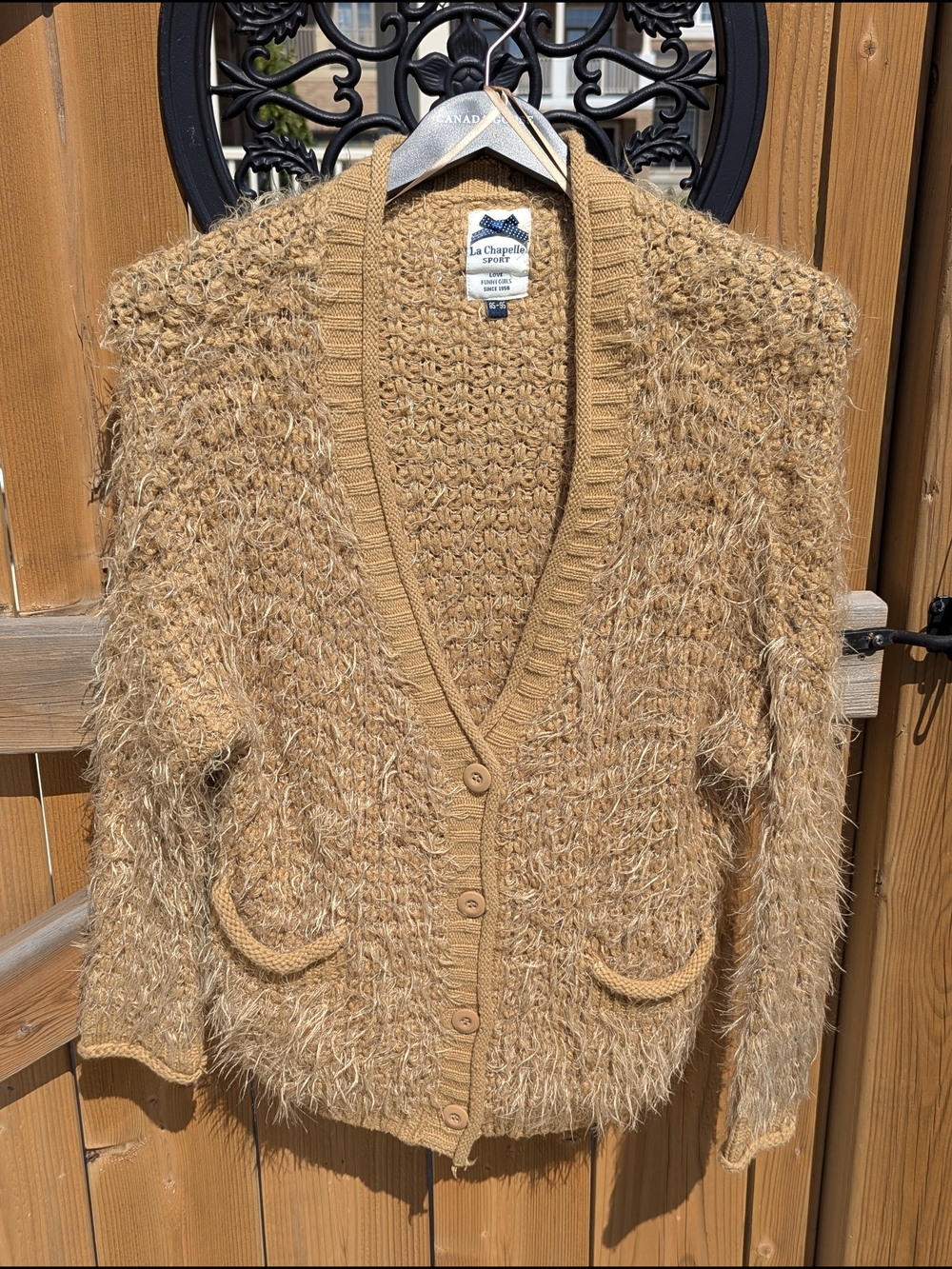 Cozy Fuzzy Knit Cardigan - Tan
